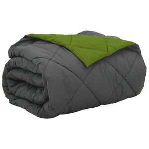 vidaXL Zomerdekbed 200 x 200 cm Zomer 200 gsm Groen en Antraciet