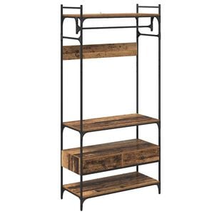 vidaXL Kledingkast Oud hout 89 x 39 x 184.5 cm Bewerkt hout