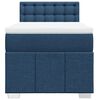 vidaXL Boxspring met matras stof blauw 80x200 cm