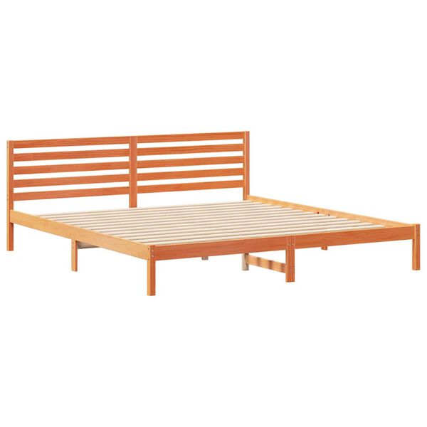 vidaXL Bedframe Wasbruin 180 x 210 cm Massief grenenhout