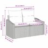 vidaXL Tuinbank met kussen met opslag 123 x 62 x 69 cm poly rattan
