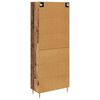 vidaXL Highboard met lade Oud Hout 69,5 x 34 x 180 cm Bewerkt hout
