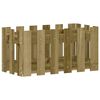 vidaXL Plantenbak met hekontwerp 60x30x30 cm ge&iuml;mpregneerd grenenhout