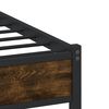 vidaXL Bedframe zonder matras metaal gerookt eikenkleurig 183x213 cm