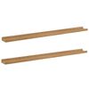 vidaXL Wandplank met plank 2 pcs Bruin 100 x 9 x 3 cm Bewerkt hout