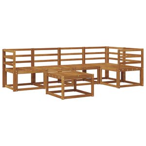 vidaXL Buiten bankenset 6 pcs Naturel Massief Acaciahout