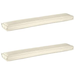 vidaXL Pallet Kussen Set 2 st Oxford Stof Cr&egrave;mekleurig 200 x 40 x 8 cm