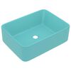 vidaXL Wastafel 41x30x12 cm keramiek mat lichtgroen