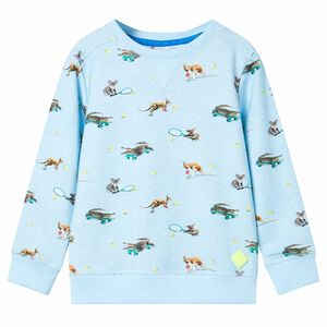 vidaXL Kindertrui 104 gem&ecirc;leerd lichtblauw