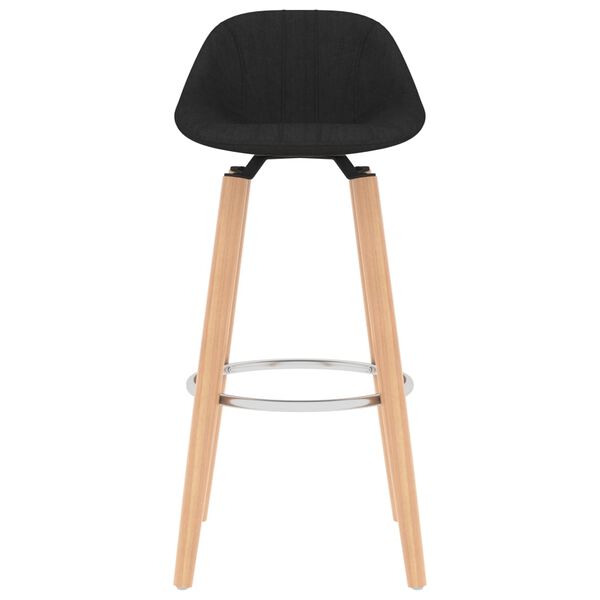 vidaXL Barkrukken 2 st stof zwart