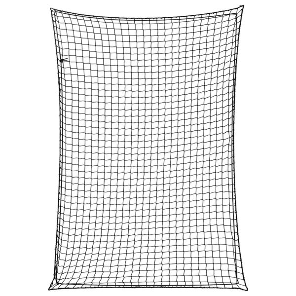 vidaXL Aanhangwagennet elastisch touw 5x3,5 m polypropeen zwart