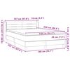 vidaXL Boxspring met matras fluweel lichtgrijs 140x220 cm