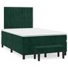 vidaXL Boxspring met matras fluweel donkergroen 120x200 cm