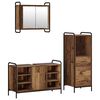 vidaXL Badkamerkastenset 3 st Oud hout 40 x 36 x 109,5 cm Bewerkt hout
