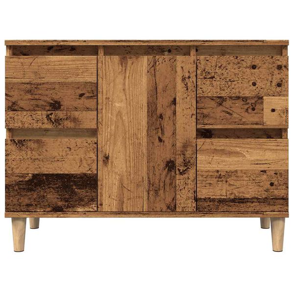 vidaXL Wastafelkast 80x33x60 cm bewerkt hout oud houtkleurig