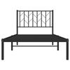 vidaXL Bedframe met hoofdbord metaal zwart 90x200 cm