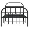 vidaXL Bedframe met hoofd- en voeteneinde metaal zwart 107x203 cm