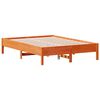 vidaXL Bedframe zonder matras massief grenenhout wasbruin 120x190 cm