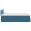 vidaXL Opslag bed met matras met hoofdeinde Blauw 120 x 190 cm Fluweel