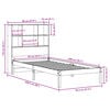 vidaXL Bed met boekenkast zonder matras massief grenenhout 90x200 cm