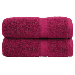 vidaXL Premium washandjes SOLUND 2 stuks Bordeaux 30x30cm 600 g/m&sup2;