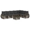 vidaXL Tuinbankenset 8 pcs Grijs en Donkergrijs poly rattan