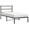 vidaXL Bedframe met hoofdbord metaal zwart 90x190 cm