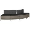 vidaXL Hottub-ombouw poly rattan massief acaciahout grijs