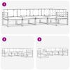 vidaXL Buiten bankenset met kussen 5 pcs Natuurlijk en Antraciet