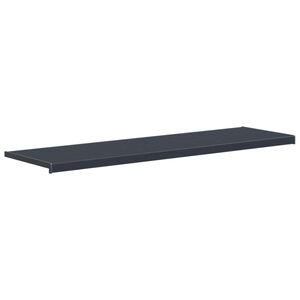 vidaXL Raamsokkel Antraciet met houten nerf 140 x 45 x 4,5 cm PVC