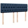 vidaXL Boxspring met matras stof blauw 140x190 cm