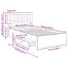 vidaXL Bedframe met lade Zwart en Zilver 100 x 200 cm Bewerkt hout