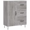 vidaXL Dressoir 69,5x34x90 cm bewerkt hout grijs sonoma eikenkleurig
