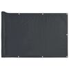 vidaXL Balkonscherm 400x75 cm PVC antracietkleurig