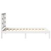 vidaXL Bedframe massief hout wit 90x190 cm