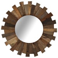 vidaXL Wandspiegel 50 cm massief gerecycled hout