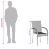 vidaXL Tuinstoelen stapelbaar 4 st poly rattan grijs