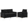 vidaXL Bankstel 2 pcs Zwart Polyester