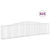 vidaXL Schanskorven 25 st gewelfd 400x30x80/100 cm ijzer