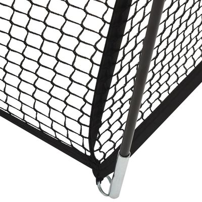 vidaXL Slagkooi honkbal 500x400x250 cm polyester zwart