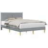 vidaXL Bedframe met hoofdeinde Lichtgrijs 120 x 190 cm Stof
