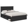 vidaXL Bedframe met hoofdeinde Zwart 160 x 200 cm Massief grenenhout