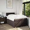 vidaXL Boxspring met matras stof donkerbruin 120x190 cm