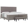 vidaXL Boxspringbed met hoofdeinde Taupe 200 x 200 cm Stof