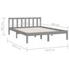 vidaXL Bedframe massief grenenhout grijs 150x200 cm