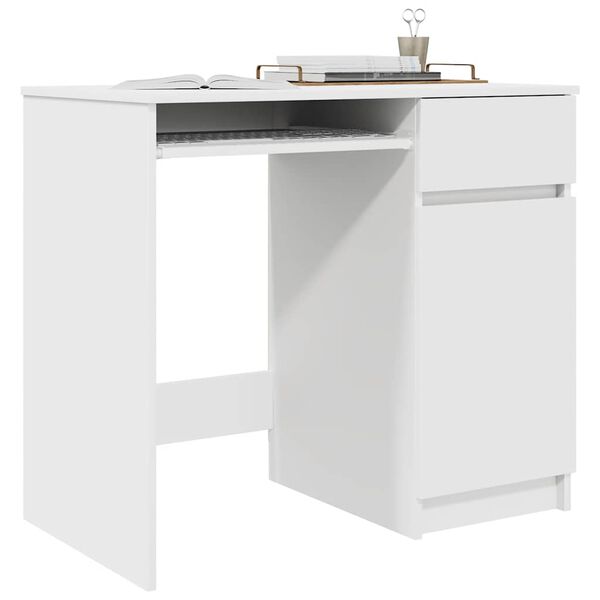 vidaXL Bureau 86x49x76 cm spaanplaat wit