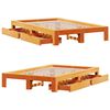 vidaXL Bedframe zonder matras massief grenenhout wasbruin 120x190 cm