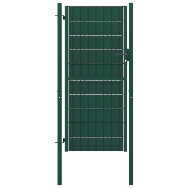 vidaXL Hekpoort PVC en staal 100x124 cm Groen