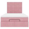 vidaXL Ottoman bed met matrassen 120x200cm fluweel roze