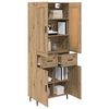 vidaXL Hoge kast met lade 2 pcs Artisan Eiken Bewerkt hout